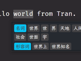 跨平台简洁快速的划词翻译工具 Tran v0.2.7 便携版